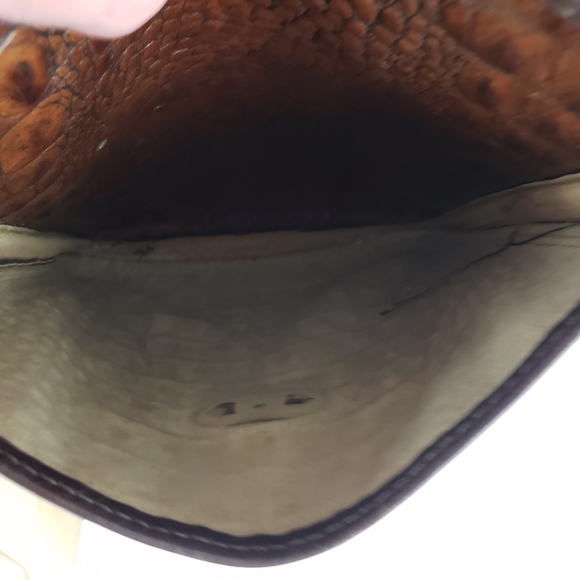 Brahmin Cognac Croc Embossed Leather Crossbody - Picture 3 of 14